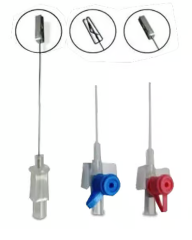 CANULA I.V. CON DISPOSITIVO DE BIOSEGURIDAD CON ALAS Y PUERTO DE INYECCIÓN